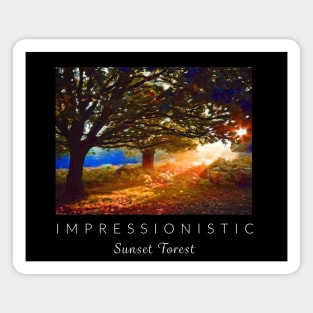 Sunset Forest Impressionism Magnet